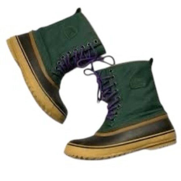 Sorel Shoes - Sorel Women's Premium Canvas Duck Boots Waterproof Hunter Green  Size 9